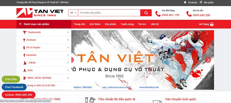Dụng cụ võ thuật Tân Việt