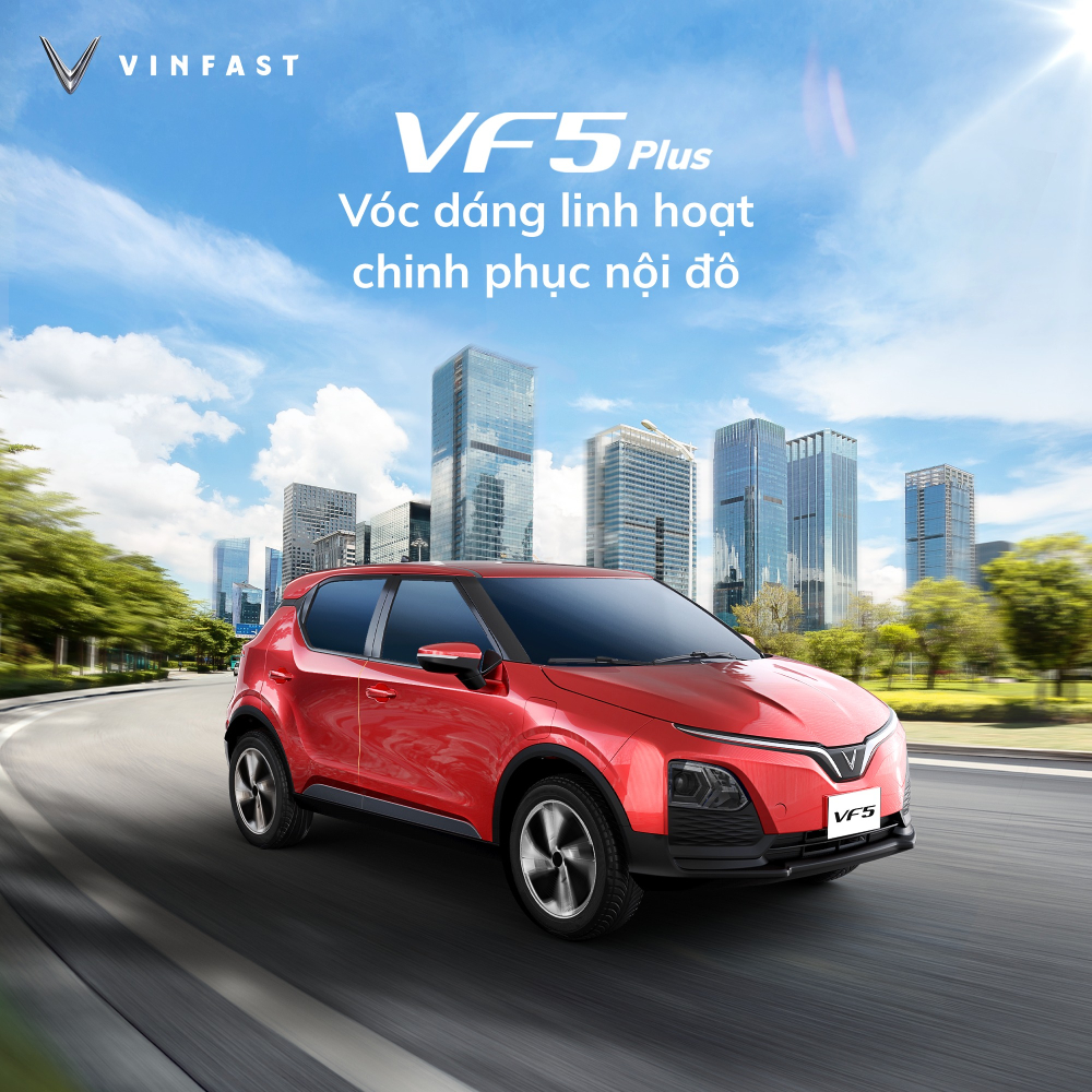 Mẫu xe điện vinfast - VF 5 sở hữu thiết kế nhỏ gọn, linh hoạt phù hợp di chuyển trong đô thị đông đúc.